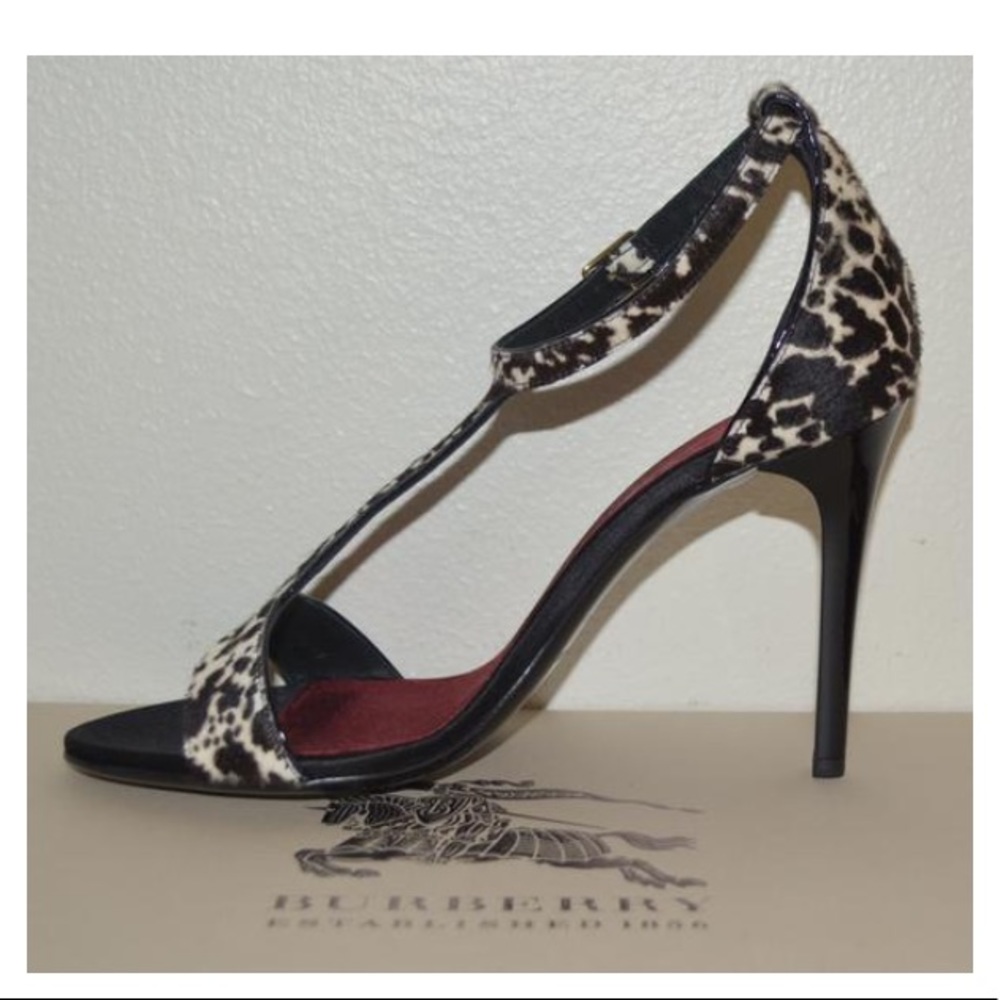 Burberry Prorsum Leopard Print Leather Sandals - Picture 6 of 8